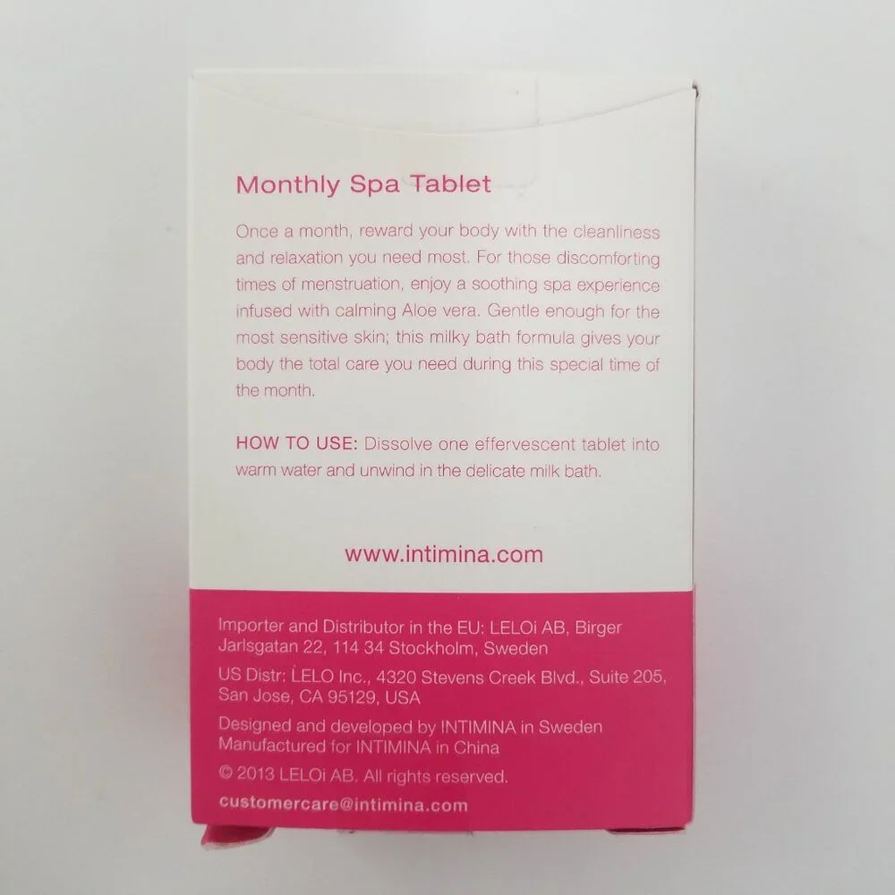 Intimina Monthly Spa Tablet 28g, SEALED